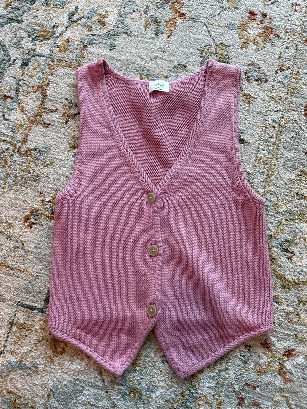 Wilfred Women’s Knit Button-Front Vest - Pink